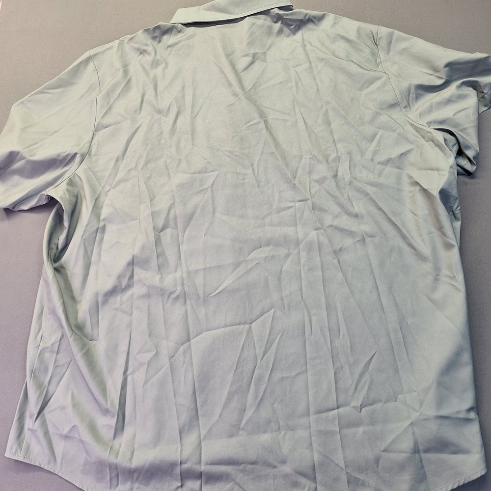 Mens 4XL Tropical Palm Tree Button Down Shirt‎ Grey White Short Sleeve beach - Picture 9 of 10